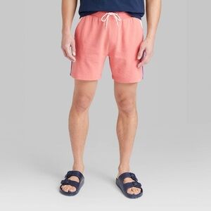 New Men's Knit Cargo Shorts 6" - Original Use XS Coral